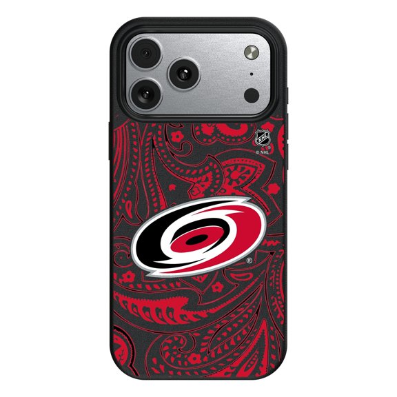 Keyscaper Black Carolina Hurricanes Paisley iPhone Magnetic Bump Case