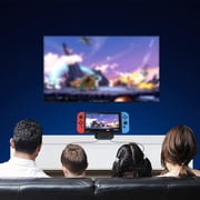 TV Converter Dock for Nintendo Switch & Switch OLED, Gamepad Port for Gamecube, HDMI Adapter Portable Charging Stand-Black