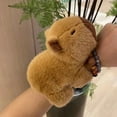 thumbnail image 3 of Capybara Plush Papa Circle Simulation Animals Raccoon Fox Husky Cat Monkey Wrapped Around Arm Doll Birthday Kid Gift Toy, 3 of 5