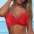 thumbnail image 5 of Siilsaa Womens Bikini Top Women Halter Bikini Top Push Up Swimsuit Top Only Red,S, 5 of 9