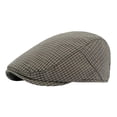 thumbnail image 6 of Classic Plaid Flat Cap, Gray Check Pattern, 6 of 6