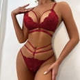 thumbnail image 4 of Gibobby Conjuntos de Lencería Mujeres Sexy Encaje Lencería Nueva Sexy Ropa interior sexy Trajes Lencería Ropa interior Ropa de dormir Pijamas(Rojo, L), 4 of 5
