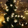 thumbnail image 2 of DYstyle Snowflake String Lights, 10ft LED Fairy String Lights Battery Operated Hanging Twinkle Lighting for Wedding Party Christmas Tree, 2 of 4