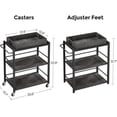 thumbnail image 2 of ZXNYH Industrial Bar Cart for The Home, Serving Cart with Wheels and Handle, 3-Tier Beverage Cart with Removable Tray and Storage Shelves for Living Room Kitchen, Greige and Black, 2 of 5