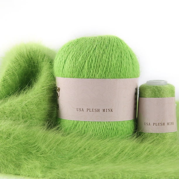 Set de bola de hilo 2 Strand Winter bufanda de invierno suave tejido de hilo de crochet Kit de hilo de gorro Suministros de tejido de gorro Accesorio de costura Verde verde 50 g 20 g Speravity HA010946-27