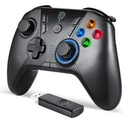 EasySMX Wireless Game Joystick Controller, 2.4G Wireless Gamepad Joystick PC, Dual Vibration, 8 Hours of Playing for PC/Android Phones, Tablets, TV Box (Wireless Game Controller)