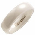 thumbnail image 2 of Metals Jewelry 6mm White Ceramic Classic Style Wedding Ring High Polish Comfort Fit Size 9, 2 of 4