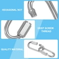thumbnail image 3 of Uxcell M5 1.6" 304 Stainless Steel Quick Link Chain Connector, D Ring Chain Hooks 648 LBS Capacity 10 Pcs, 3 of 7
