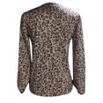 thumbnail image 5 of Camisa cómoda suelta con cuello en V para mujer Top de manga farol con estampado de moda Fridja  hj3549, 5 of 5