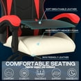 thumbnail image 3 of Bigzzia Gaming Chair with Heated Cushion, High Back Video Game Chairs with Pillow and Lumbar Support, Red, 3 of 7