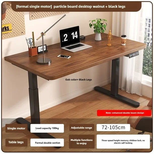 Mesa elevadora eléctrica de madera maciza, mesa de ordenador inteligente, mesa elevadora de deportes electrónicos, escritorio de oficina de aprendizaje para el hogar, banco de trabajo, escritorios par