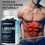 Xemenry L-Arginine 1300mg - Extra Strong Nitric Oxide Booster, Enhance Men's Health (30/60/120pcs)