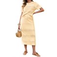 thumbnail image 1 of Set Cover Up Tankaneo para mujer, falda midi de ganchillo, color albaricoque, 1 of 5