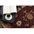thumbnail image 2 of Homeroots 395296 3 x 20 ft. Red & Black Ornamental Runner Rug, 2 of 5