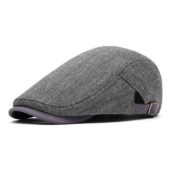 Newsboy Hats for Men Flat Cap Adjustable Cabbie Caps (GY1 One Size)