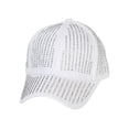 thumbnail image 1 of Top Headwear Bling Rhinestone Studded Cotton Baseball Cap - White, 1 of 2