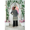 thumbnail image 4 of Stylish Cotton Lawn Kurtis for Women - Indian Pakistani Long Tops in B&W Prints for Casual Summer Wear, M - 3XL, 4 of 6