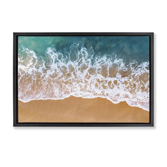 Stupell Industries Contemporary Black Floating Frame Canvas Art, 25 x 17, by Nataly White