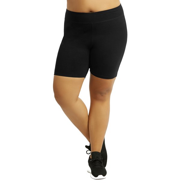 Popular - Women's Plus Size Cotton Bike Shorts - Walmart.com - Walmart.com