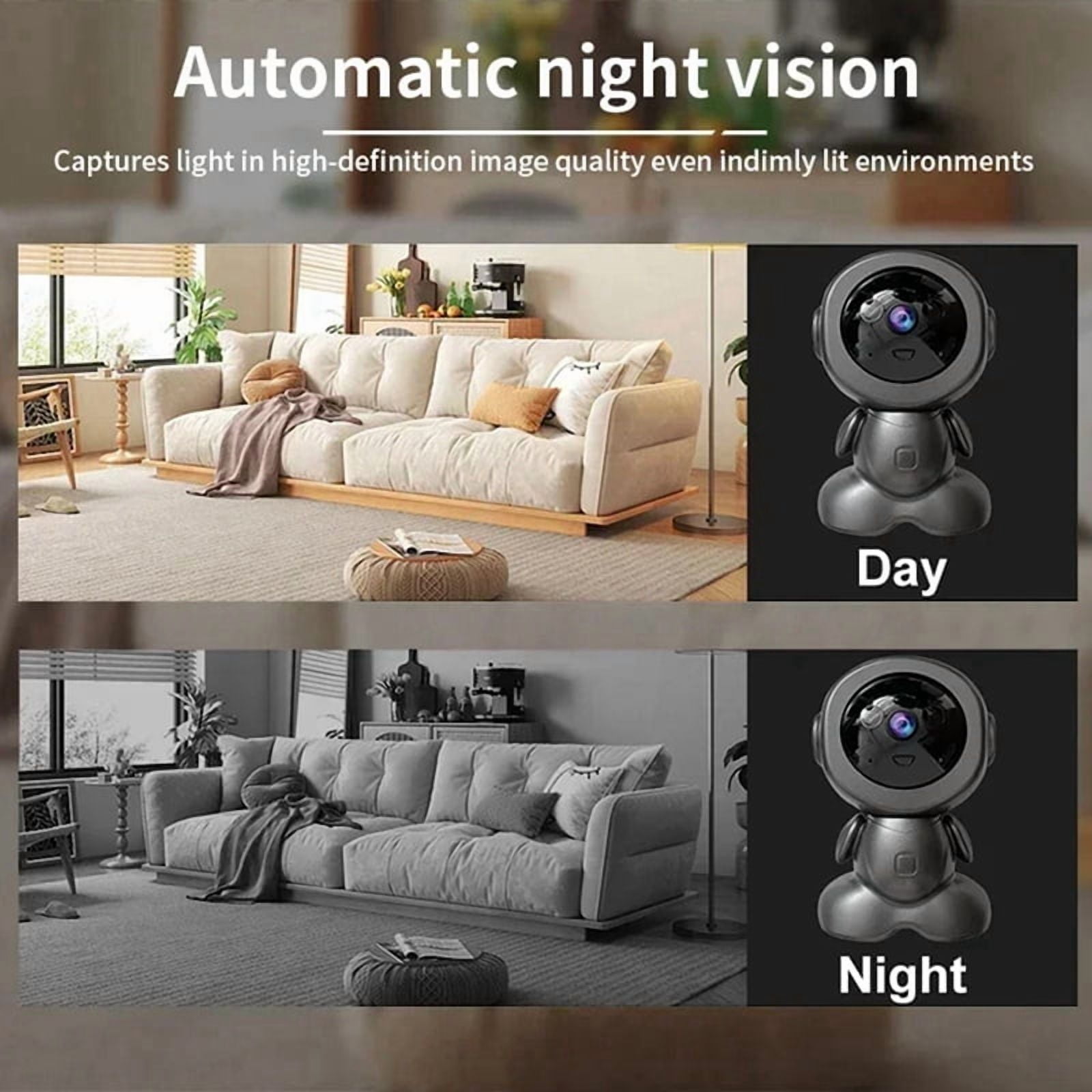 2MP Wireless Wifi Camera Auto Tracking AI Human Detect Baby Monitor HD Wireless Robot Surveillance Cmaeras SmartHome(US)