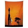 thumbnail image 3 of Ambesonne Afro Tablecloth Rectangular Table Cover, and Mother in Desert, 52"x70", Orange Black, 3 of 4