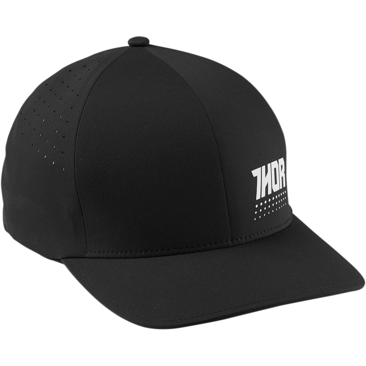 Thor Aktiv Hat Flex Fit (Solid Black/White, Small/Medium)