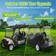 thumbnail image 6 of 4 Passenger Golf Cart Enclosure for Club Car DS/Precedent | All-Weather Drivable Rain Cover with 600D Oxford Fabric, Extended Roof & Roll-Up Windshield, 6 of 7