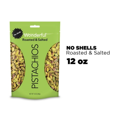 Wonderful No Shell Pistachios, Roasted & Salted, 12