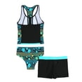thumbnail image 2 of MSemis Kids Girls 3 Piece Sporty Swimwear Bathing Suit Racerback Bikini, 2 of 6