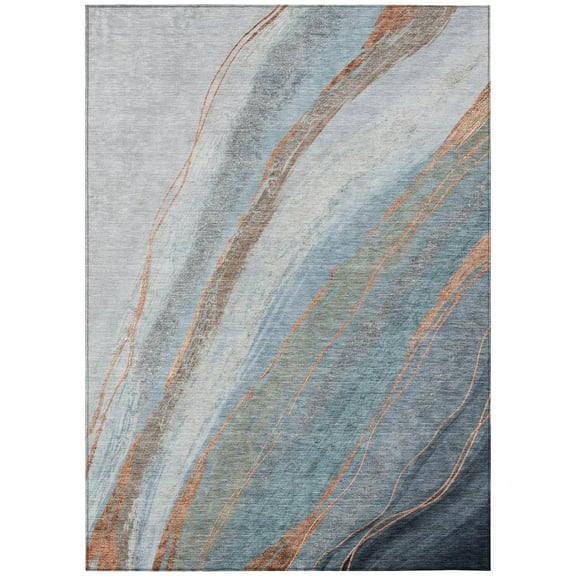 Dalyn Rugs Machine Washable Indoor/Outdoor Chantille ACN2036 Blue 2'6" x 3'10" Rug