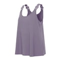 thumbnail image 6 of CYRBOKO Tank Tops for Women, Summer Crew Neck Casual Lace Straps Sleeveless Tops Purple Size 2XL, 6 of 7