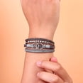 thumbnail image 2 of FANCY SHINY Boho Wrap Bracelets Leather Cuff Bangle Gold Beaded Bracelets for Women Stackable Infinity Bracelets Jewelry with Clasp, 2 of 14
