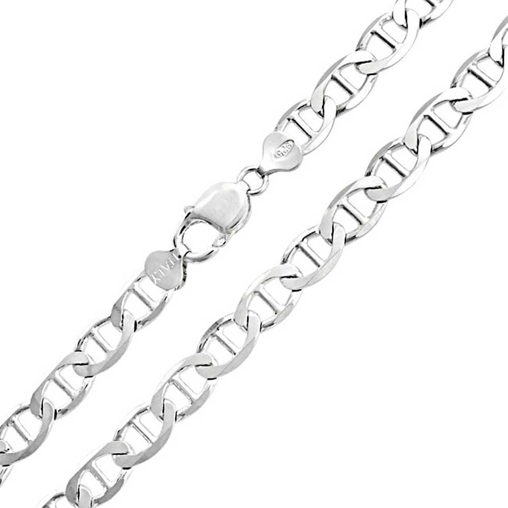 Bling Jewelry Heavy Solid Flat Mariner Anchor Link Chain 200 Gauge