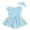 Blue, variant on Riecok Newborn Infant Girl 1st Birthday Party Dress Princess Romper Soft Tulle 3D Flower Applique Ruffle Sleeve 0-18 Months Beige 18 M