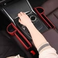 thumbnail image 2 of Car Leather Cup Holder Gap Bag, 2025 New Universal Car Seat Gap Storage Box, Adjustable Gap Filler Organizer with Cup Holder for Glasses Phones Keys Cards (Driver+Passenger), 2 of 7