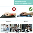 thumbnail image 2 of Mouse Pad with Wrist Support, Ergonomic Mouse Pad with Memory Foam Wrist Rest Cushion, Non-Slip Rubber Base Gaming Mice Pad for Home Office Computer Laptop, Sky Blue, 2 of 14