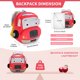 thumbnail image 3 of Mochila para niños Bolsa de guardería Bolsa de jardín de infantes Mochila escolar para auto pequeño Dibujos animados lindos para bebé niña niño de 1 a 3 años, Camión de bomberos Regalos para el día del niño JM, 3 of 5