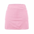 thumbnail image 4 of CUZIBR Kids Tennis Skort Breathable Relaxed High Elastic Waist Golf Running Skirts A-Line With Shorts Outdoor Running Casual Summer Fashionable Soft Mini Skirts Prom Dresses,Pink,6-7 Years, 4 of 6