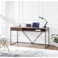 thumbnail image 2 of Mod-Arte Bureau Moderne en Bois Dur/fer avec Rangement - Noyer Noir, 2 of 13