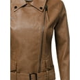 thumbnail image 3 of FashionOutfit Women's Classic Belted Biker Jacket, 3 of 4