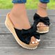 thumbnail image 5 of WILLBEST Sandalias Deportivas Sandalias De Plataforma Tacones De Cuña Moda Para Mujer Zapatillas Nuevas Use Una Plataforma Inferior Lazo, 5 of 7