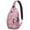 Pink-7, variant on Retro Polka Dot Sling Bag for Men & Women - Vintage Dots Design Crossbody Chest Bag with Anti-Theft Zipper Pockets - Spacious Travel-Ready Backpack for Hiking, Biking & Commuting