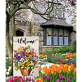thumbnail image 2 of Jbralid Spring Summer Garden Flag 12x18 Vertical Double Sided Welcome Floral Farmhouse Holiday Outside Decorations Burlap Yard Flag, 2 of 5