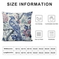 thumbnail image 5 of Awypu  Blue Birds Flowers Pillow Covers 18x18,Blue and White Pillow Covers Outdoor Decorative Pillow Covers for Couch Bed Sofa Cushion Farmhouse Pillowcases, 5 of 5