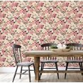 thumbnail image 2 of S4Sassy Removable Nature-Inspired Waterproof Wall Wrap, Textured Finish Wallcover, Mini Floral Contact Paper For Walls, Cabinets, Dresser, Self Adhesive Vinyl Wallpaper Roll - Pink (25"X 360"), 2 of 4
