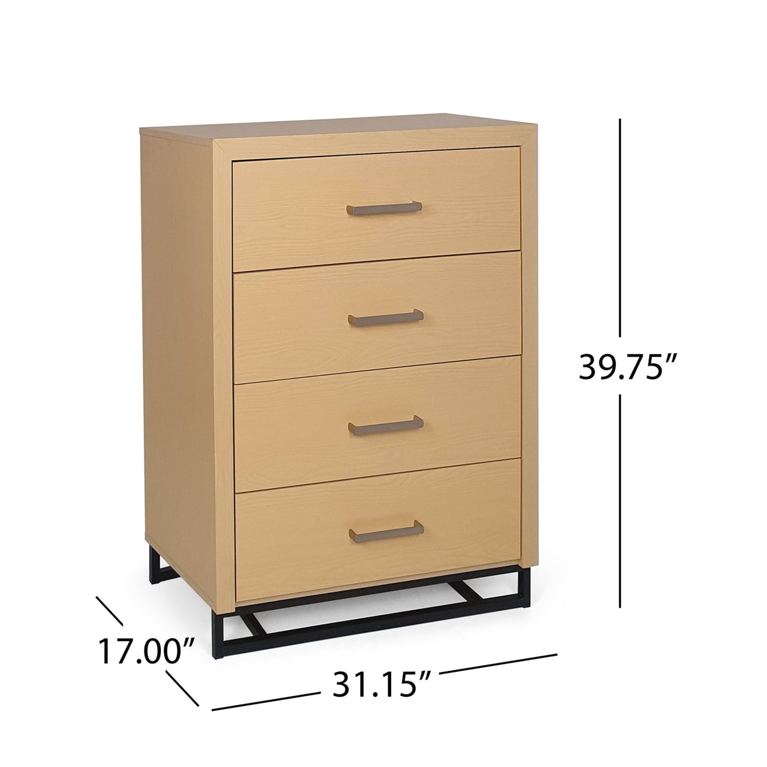 Kadyn 4 Drawer Dresser, Drawers Nightstand for Bedroom, Modern Dresser for Living Room, Natural and Black Kadyn 4 Drawer Dresser, Drawers Nightstand for Bedroom, Modern Dresser for Living Room, Natural and Black