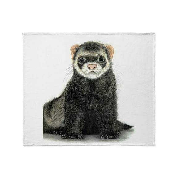 CafePress - High Detail Ferret Design Throw Blanket - Soft Fleece Throw Blanket, 50"x60" for All Ages