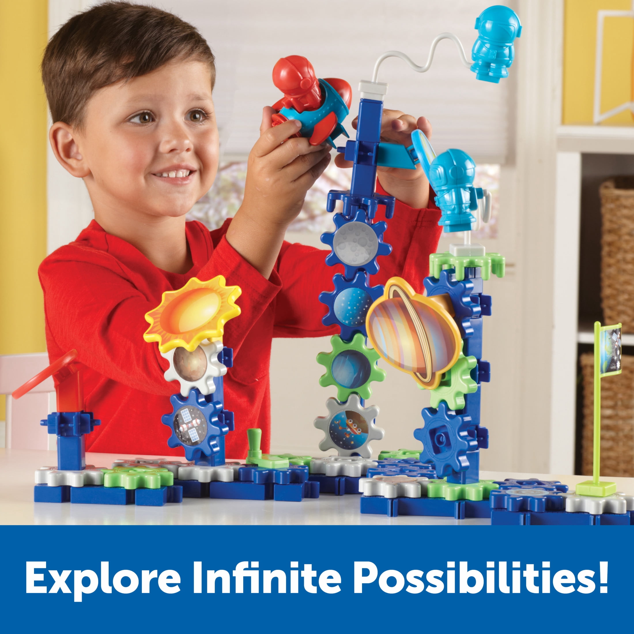 Learning Resources Gears! Gears! Gears! Space Explorers Building Set, Space Toys for Kids, Ages 4+