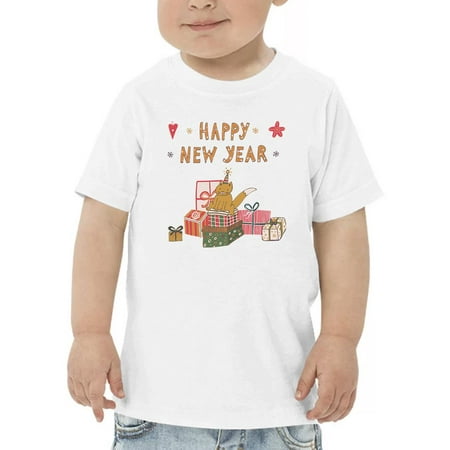 

Happy New Year Cat W Presents T-Shirt Toddler -Image by Shutterstock 5 Toddler