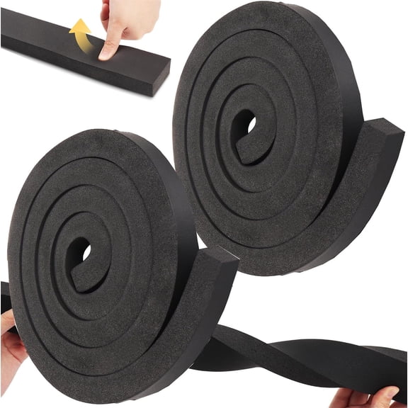 2 Roll Air Conditioner Foam Weather Stripping,Bexikou Foam Weather Stripping,Non Adhesive Insulating Strip,High Resilience Insulation Foam Seal Tape for AC Door Window
